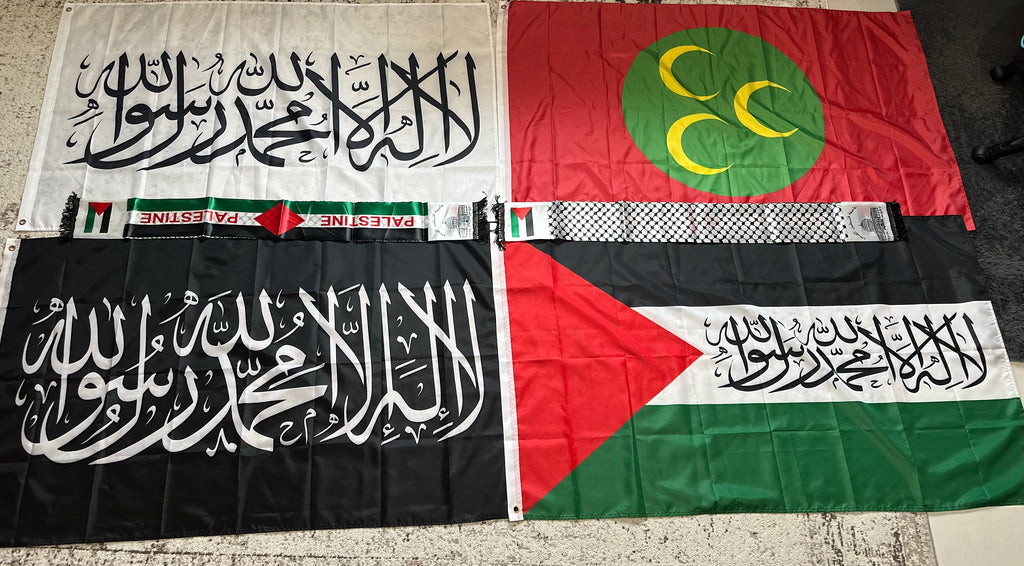 ISLAMIC FLAGS (+ Palestinian Keffiyeh)